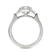 Emma Radiant Cut Trilogy 3 Stone 4 Prong Claw Set Engagement Ring Setting - Nivetta